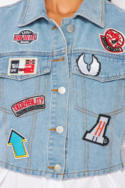 Denim Patch Button Up
