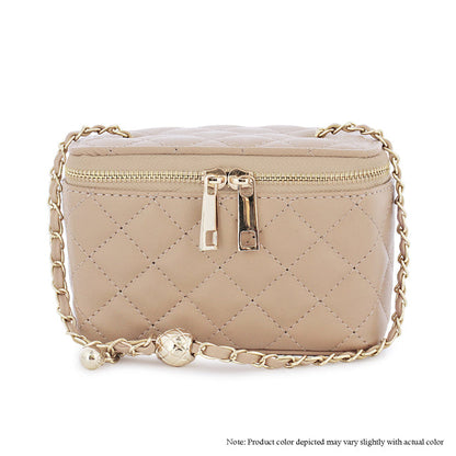 Quilted Shoulder Bag - Tan