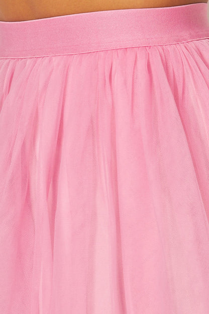 Mesh Midi Tulle Skirt