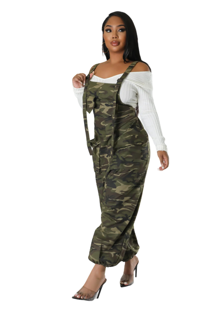 Oversized Camouflage Overalls