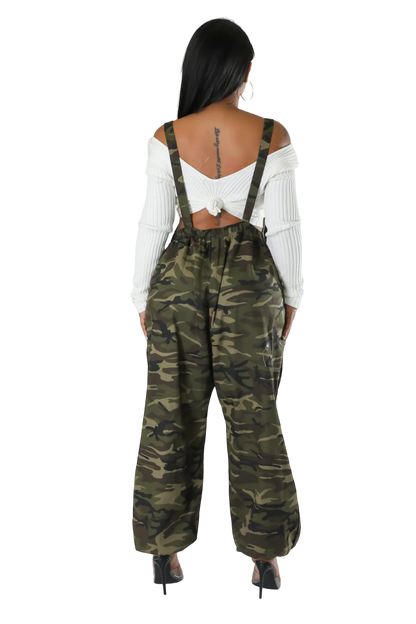 Oversized Camouflage Overalls